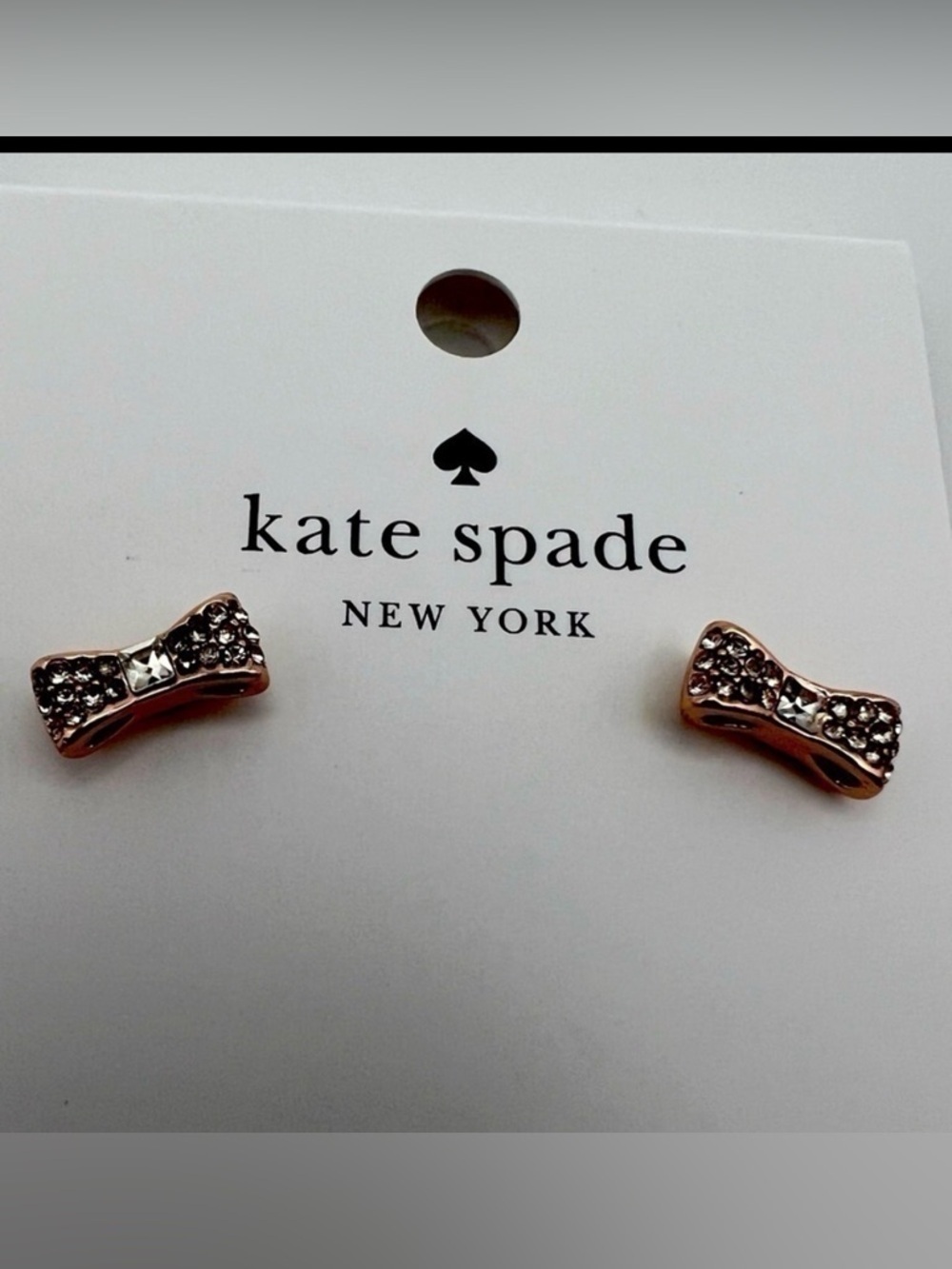 Kate Spade Ready Set Bow pave Bow Studs- New